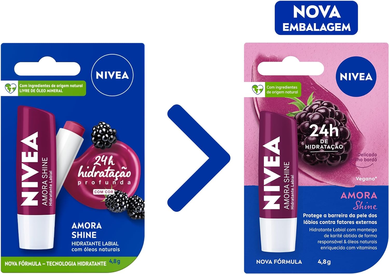 Nivea Hidratante Labial Amora Shine 2