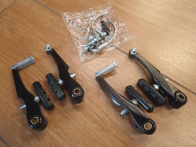 Freio Bicicleta V-Brake Aluminio Preto Fosco Diant + Tras 5