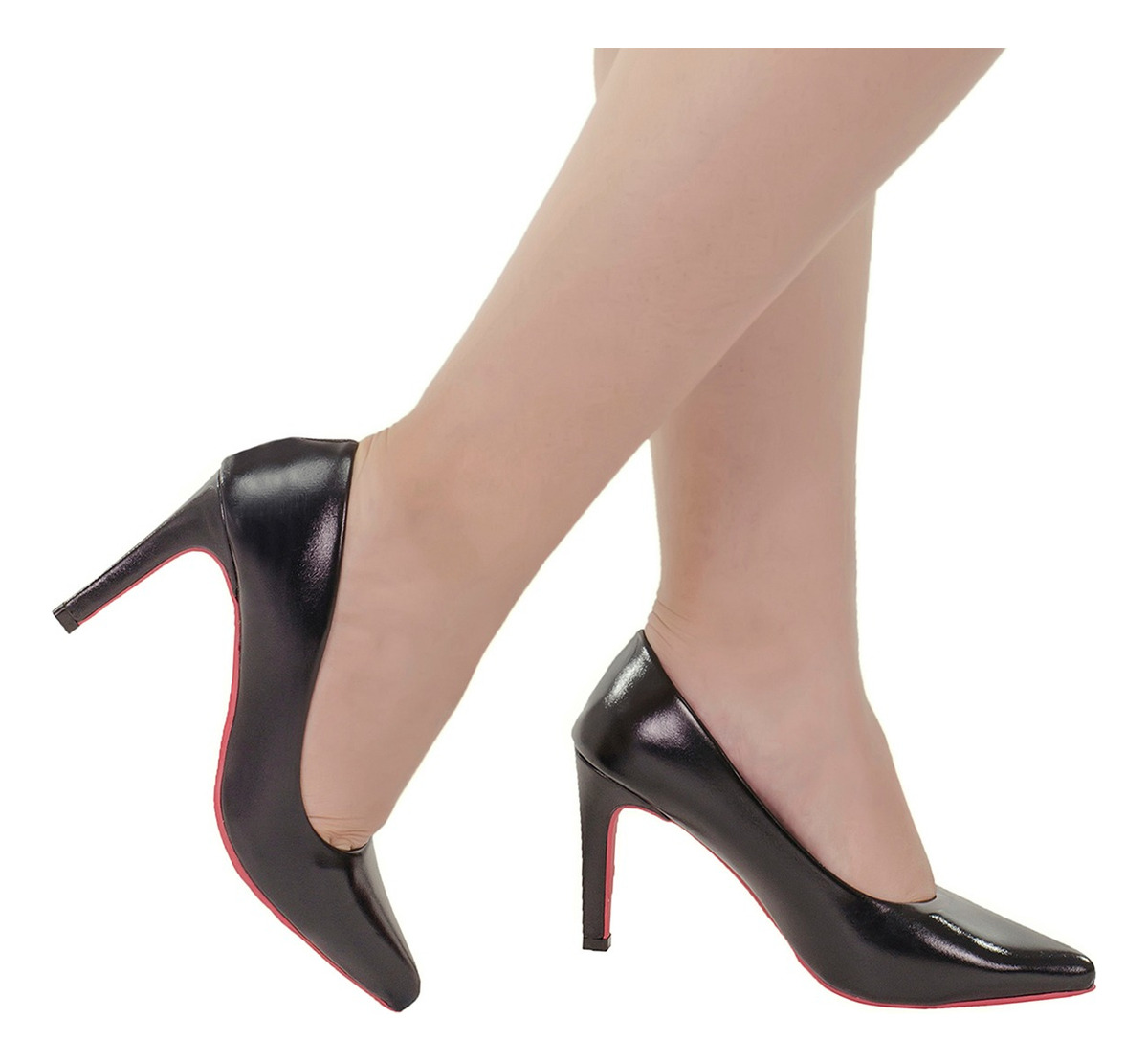 Sapato Scarpin Social Salto Alto Fino 4