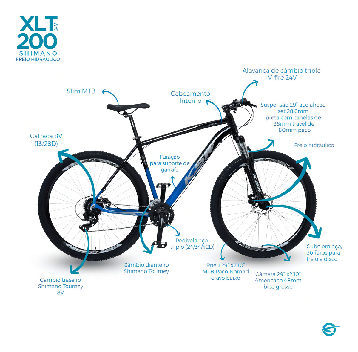 Bicicleta KSW XLT 200 2