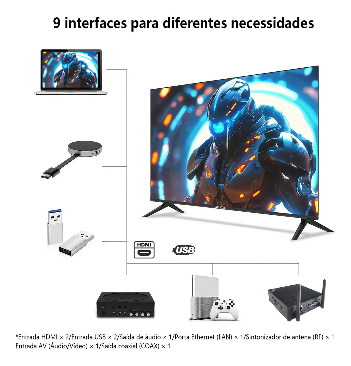 Smart Tv 43'' Full Hd Weyon 3