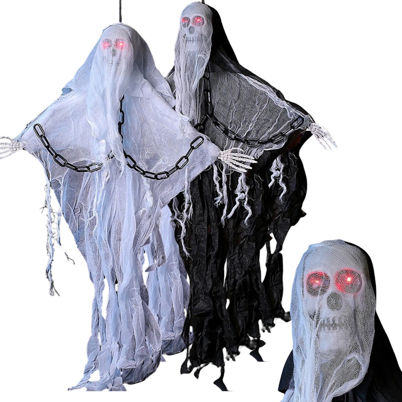 Decoração Festa Halloween Kit Fantasma Acorrentado Luz e Som 2