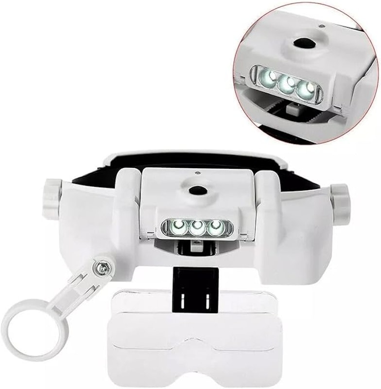 Lupa de Cabeça Lorben Óculos Profissional 3 LED 2