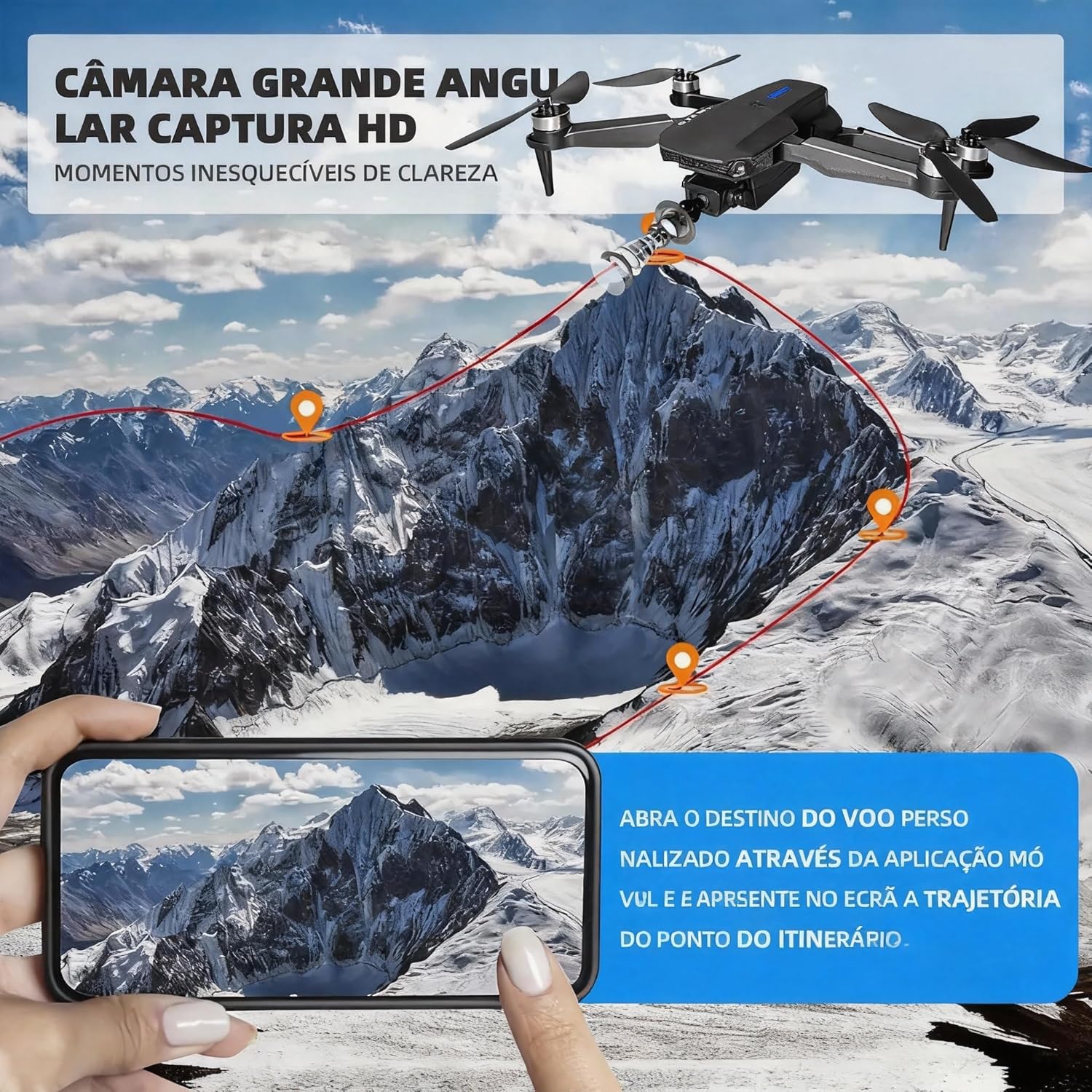 Drone DLI E88 PRO com Câmera 4K 3