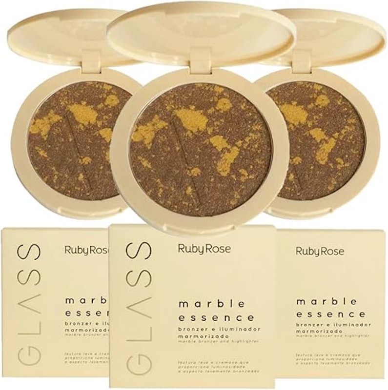 Bronzer e Iluminador Marmorizado Glass 3