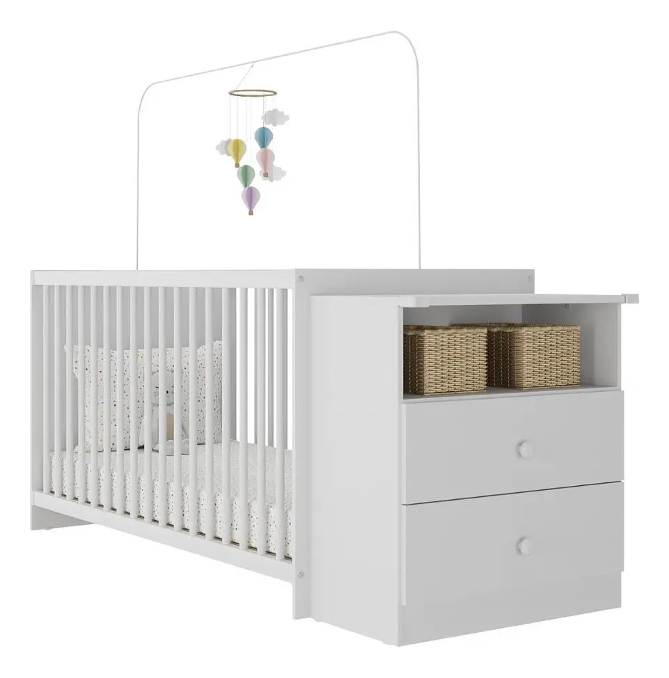 Berço Cômoda para Colchão 60 x 130 cm Beijinho Multimóveis 1