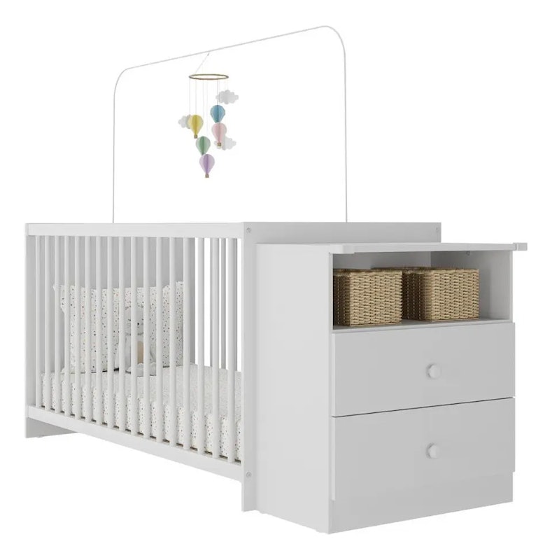 Berço Cômoda para Colchão 60 x 130 cm Beijinho Multimóveis 1