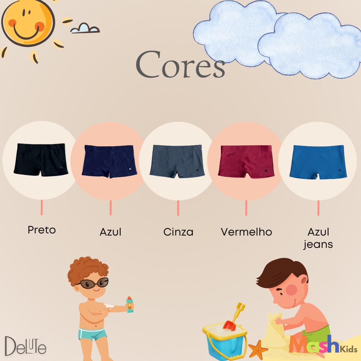Sunga Boxer Lisa Infantil 5