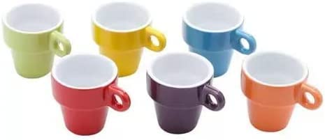 Jogo 6 Xícaras para Café Expresso Coloridas 3