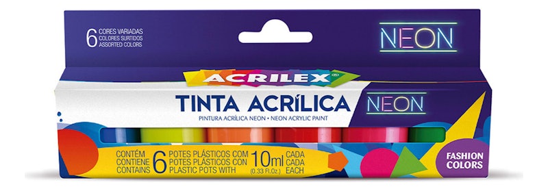 Tinta Acrílica Neon 3