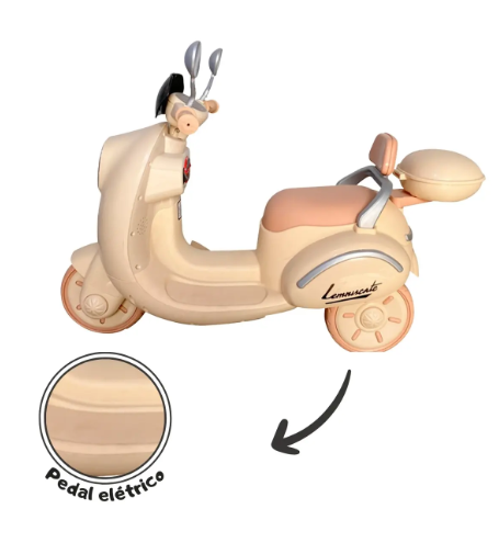 Moto Elétrica Lambreta Retrô Scooter Lemn 6v 5