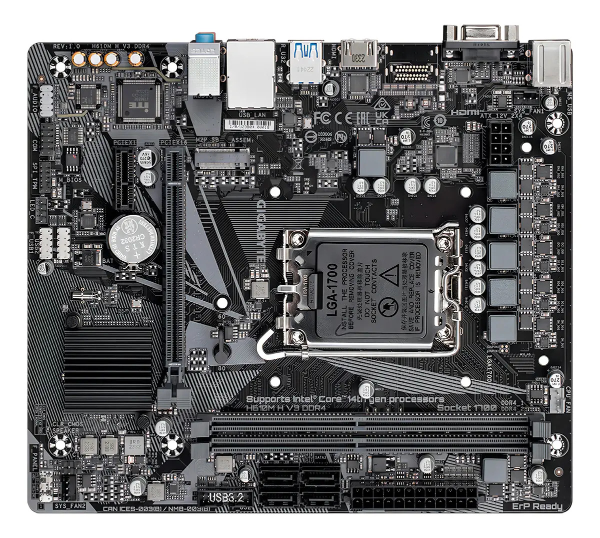 Placa-Mãe Intel H610 com Design VRM Digital de Fases Híbridas 4