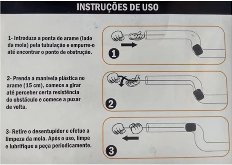Desentupidor Manual 10 m 4