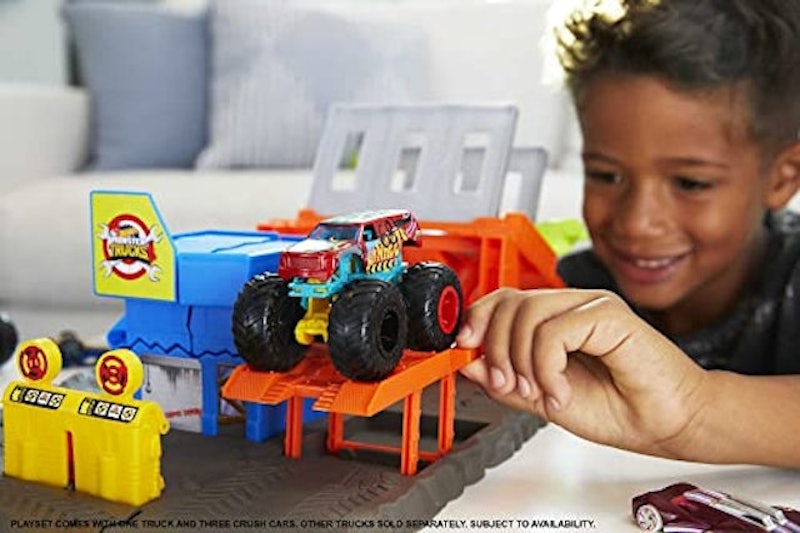 Hot Wheels Monster Trucks Pista de Brinquedo Estação de Explosão 4