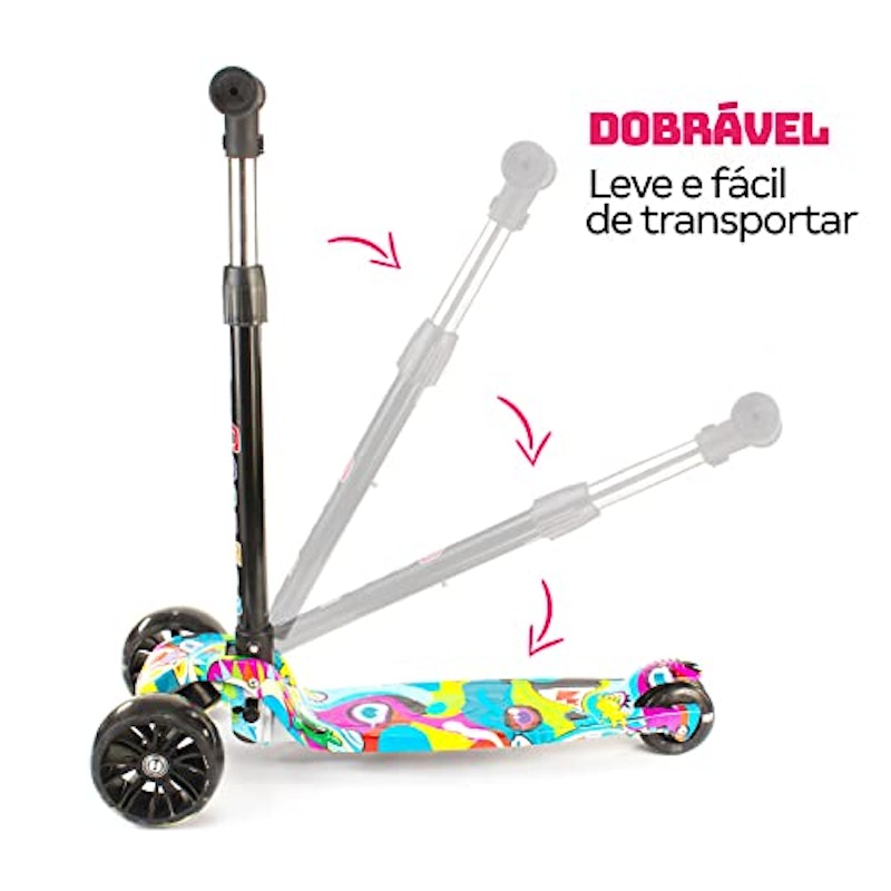 Patinete Infantil 3 Rodas com Led 2