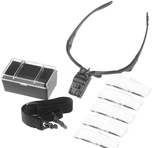 Óculos Lupa de Cabeça com 5 Lentes Luz LED 3