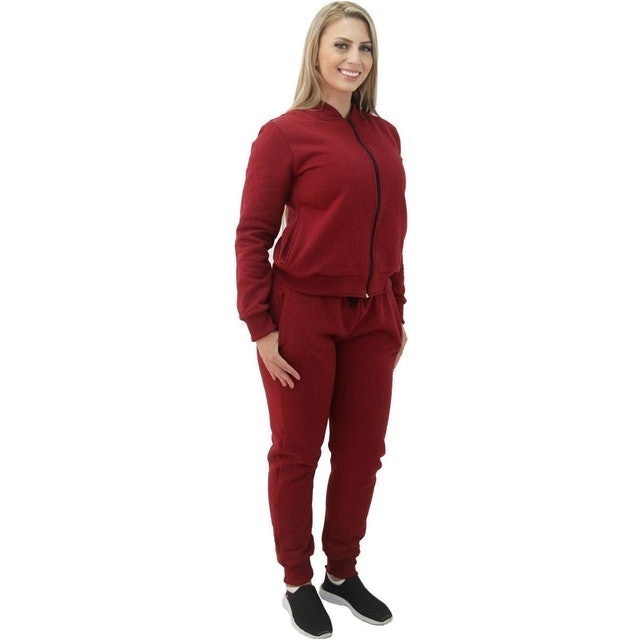 Conjunto Moletom Feminino Jaqueta Bomber 2