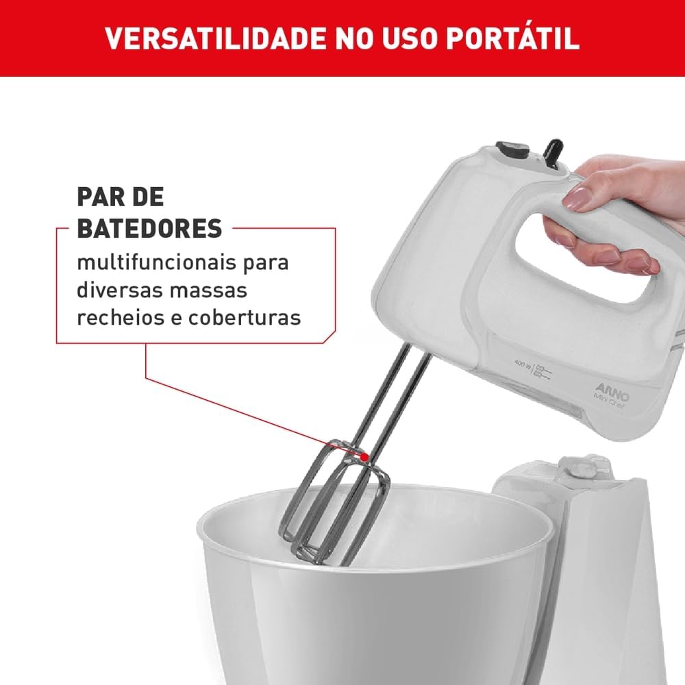 Batedeira Arno Mini Chef Portátil 400 W 5