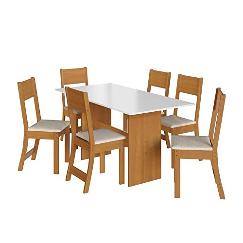 Conjunto Sala de Jantar com 1 Mesa e 6 Cadeiras Viena 1