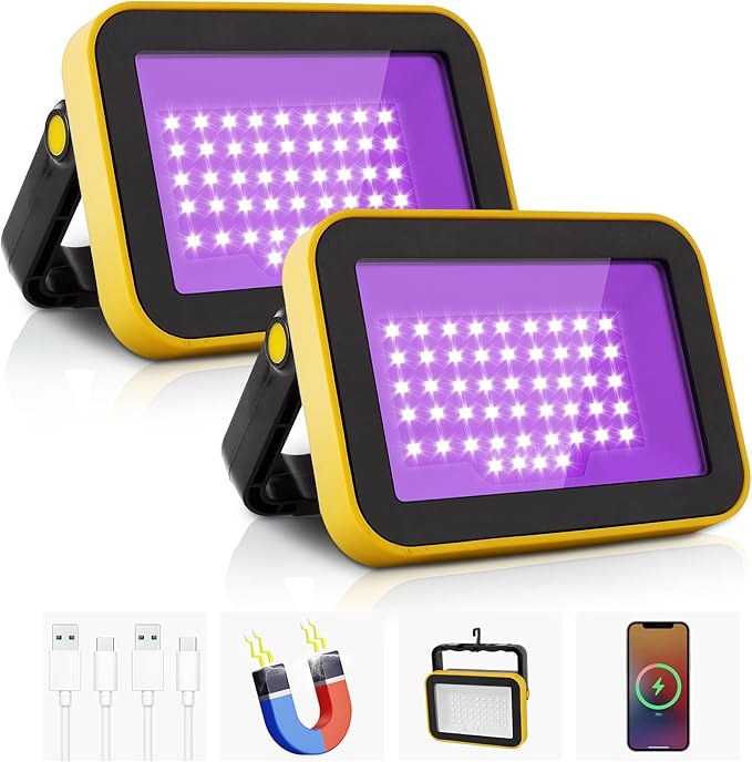 Luz Negra de LED Recarregável 1
