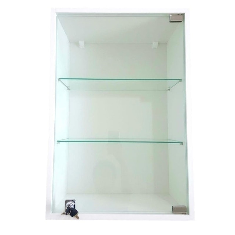Vitrine Suspensa Expositor Fechadura Porta Vidro Temperado 1