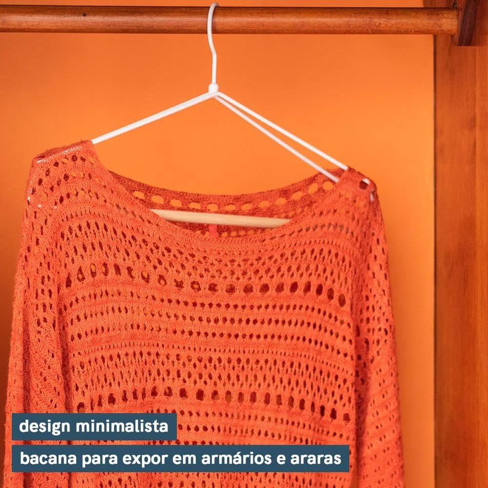 Cabide para Terno e Roupas Pesadas de Metal com Madeira 5