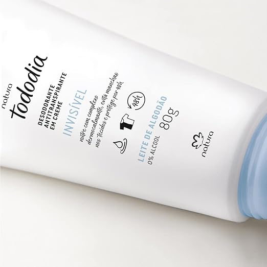 Desodorante Antitranspirante em Creme Tododia Leite de Algodão 2