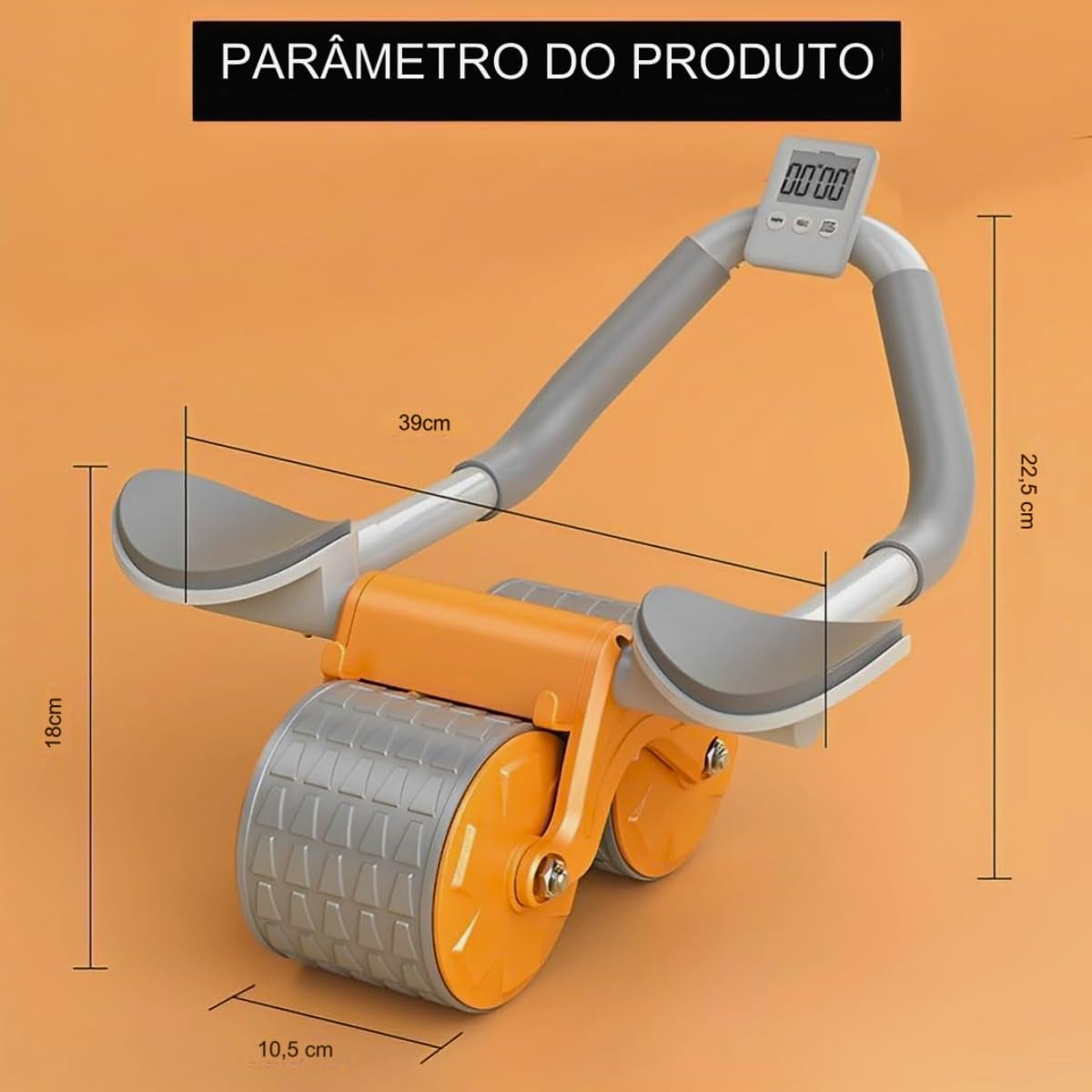 Aparelho de Ginástica Rolo Roda Abdominal com Suporte de Cotovelo 3