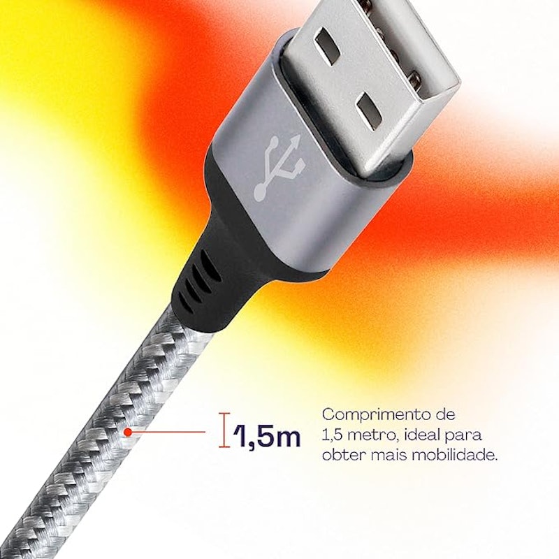 Cabo Micro USB Ultra Resistente – Titanium 5