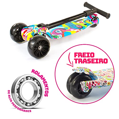 Patinete Infantil 3 Rodas com Led 3