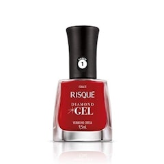Esmalte Vermelho Rubi Risqué Diamond Gel