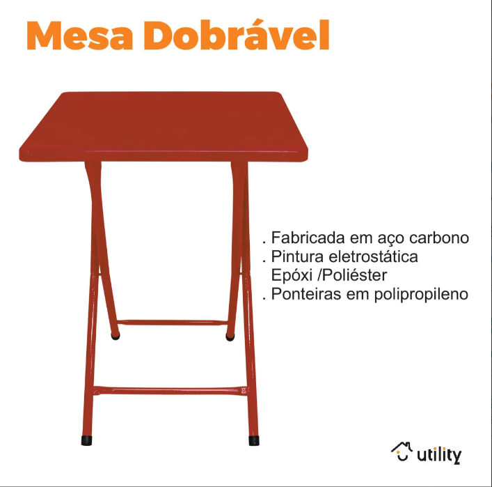 Mesa Dobrável Aço 3