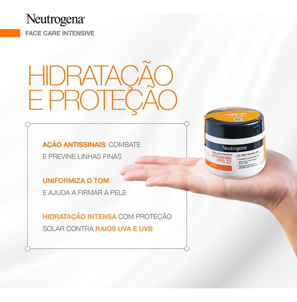 Hidratante Facial Antissinais Face Care Intensive 3