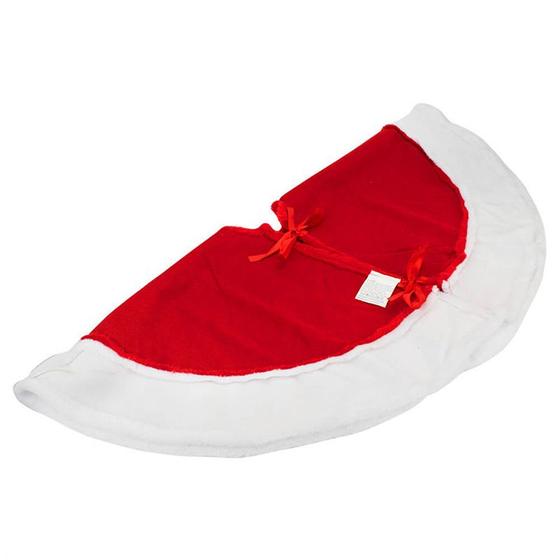 Saia para Árvore de Natal Branca com Vermelho 3