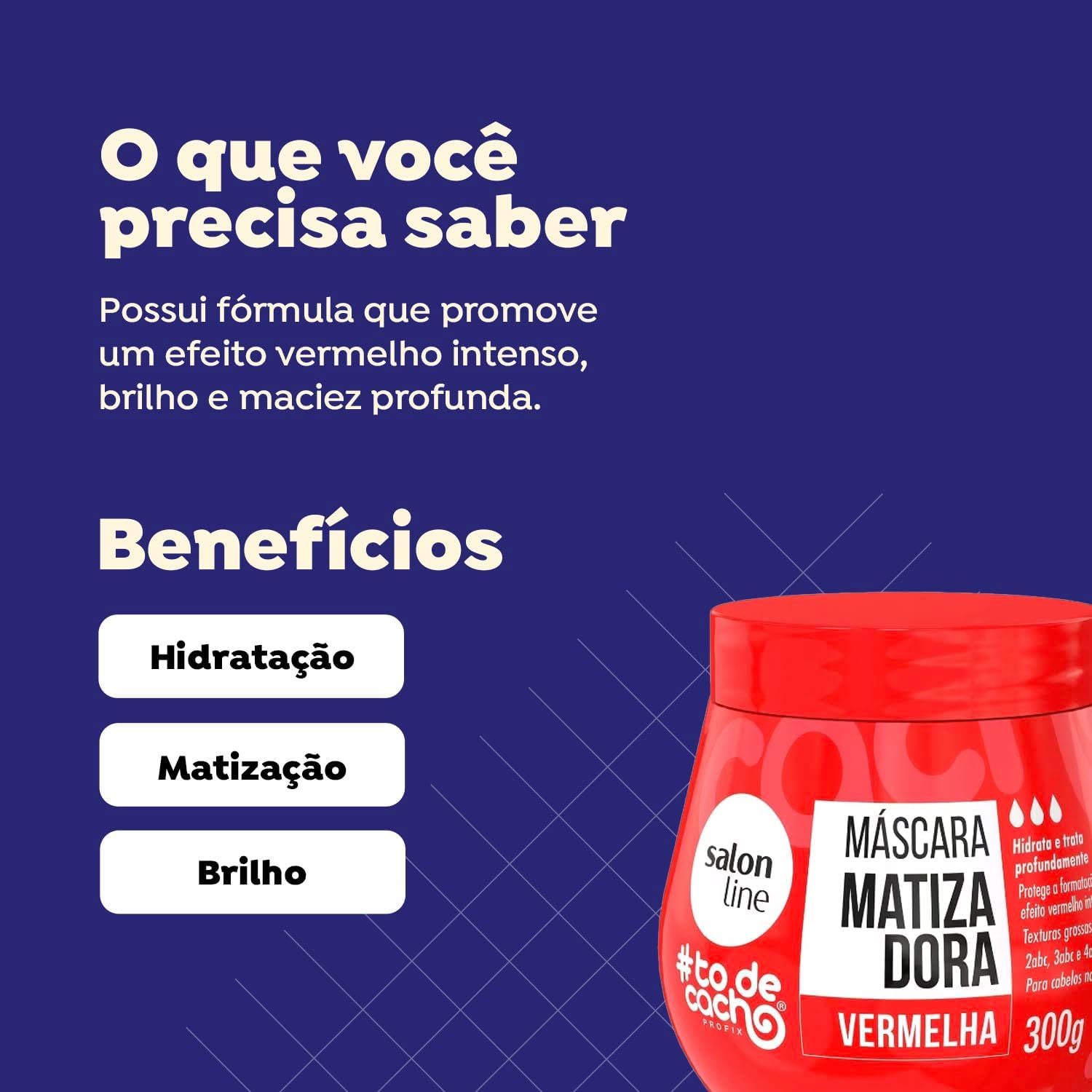 Máscara Matizadora #ToDeCacho Vermelha 2