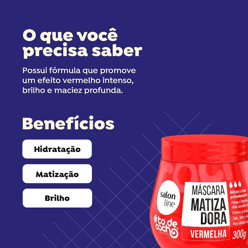 Máscara Matizadora #ToDeCacho Vermelha 2