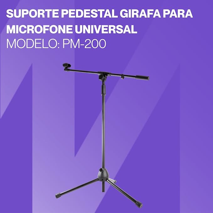 Pedestal para Microfone Girafa com Cachimbo 2