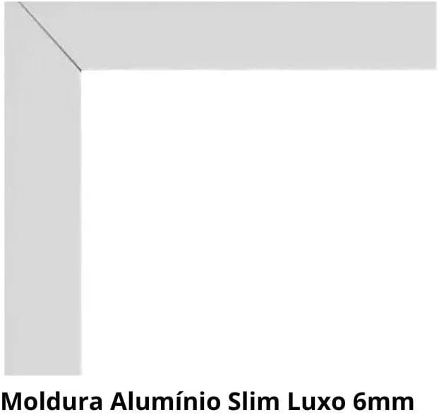 Lousa Branca Quadro 80x60 cm Moldura Aluminio Slim Luxo 3