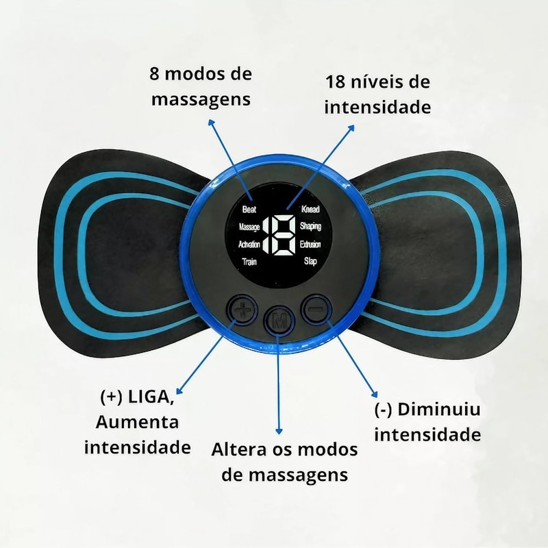 Mini Massageador Pulso Elétrico 5