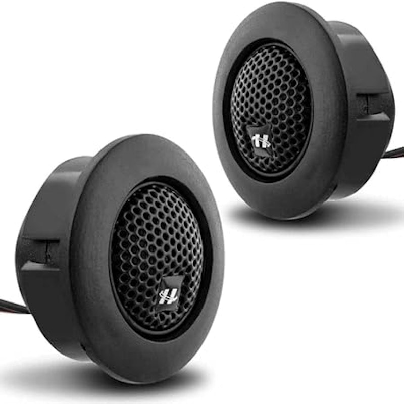 Mini Tweeter 80 W RMS 4 Ohms Preto Crossover Embutido Par 1