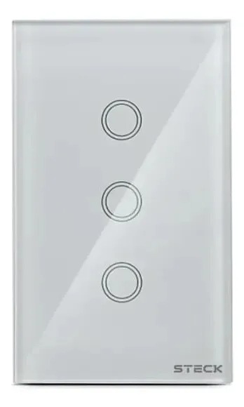 Interruptor Steck Ambiente Conectado 4X2" 3 Módulos Touch 1