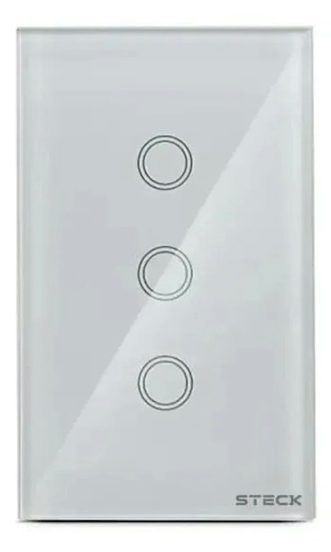 Interruptor Steck Ambiente Conectado 4X2" 3 Módulos Touch 1