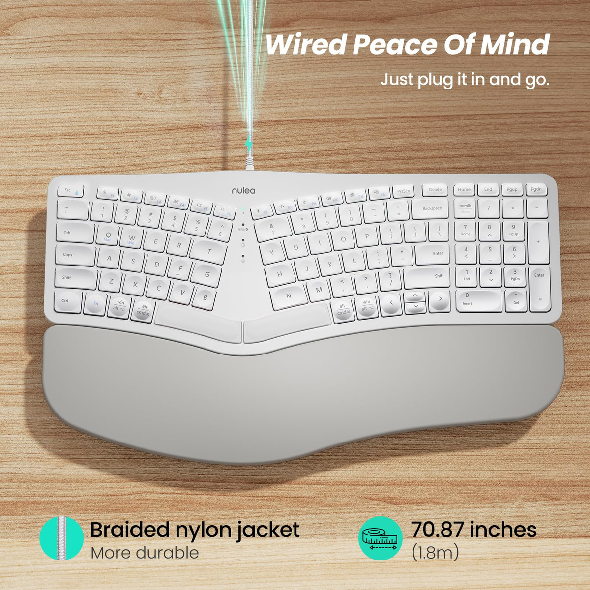 Nulea RT05C Wired Ergonomic Keyboard 3