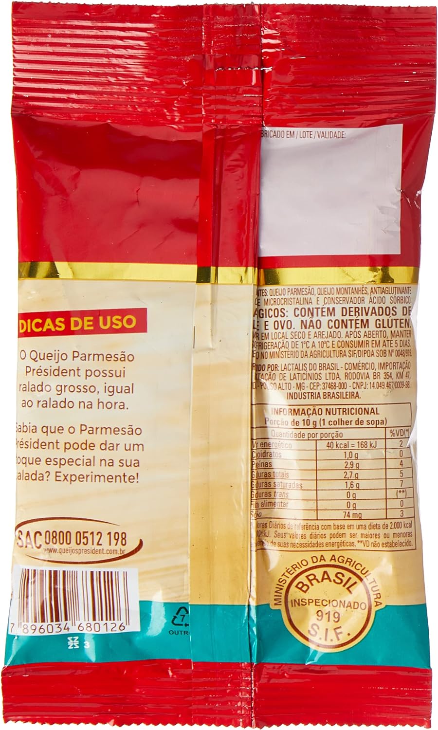 Queijo Parmesão Ralado Président 2