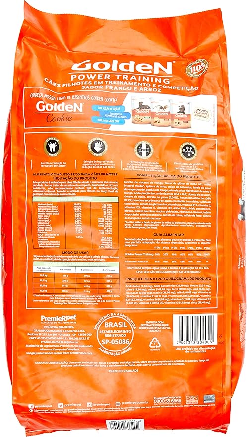Ração GoldeN Power Training Cães Filhotes Frango & Arroz 2