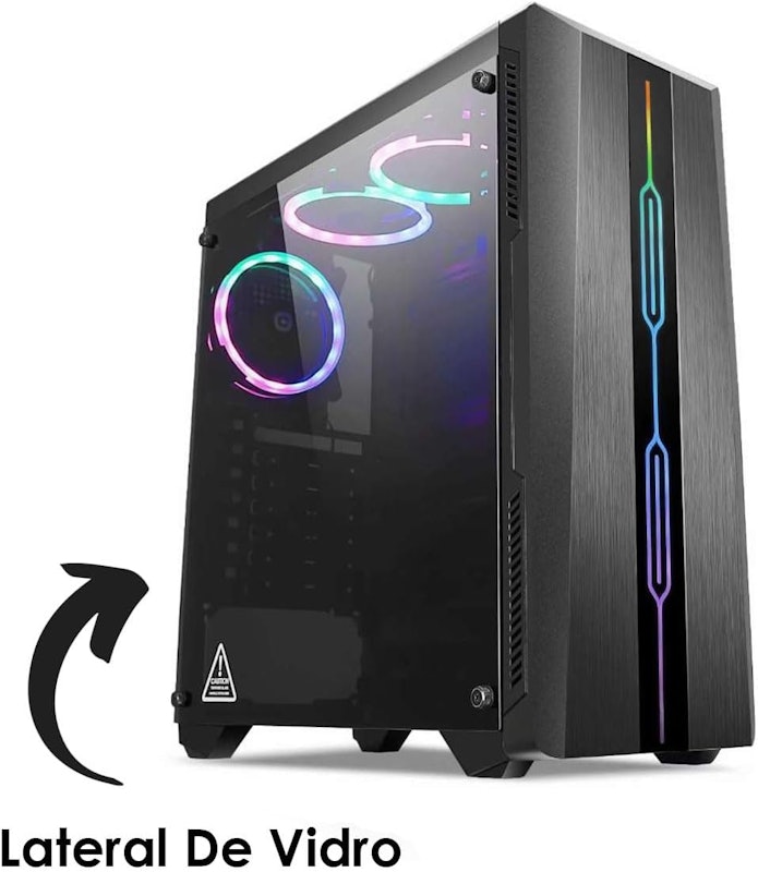 PC Gamer Completo Intel Core I7, 16 GB SSD, 1 TB, Radeon RX 580 e Monitor 23" 2