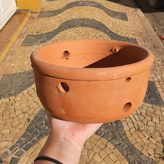 Vaso para Orquídeas de Cerâmica Furado 18 cm 2