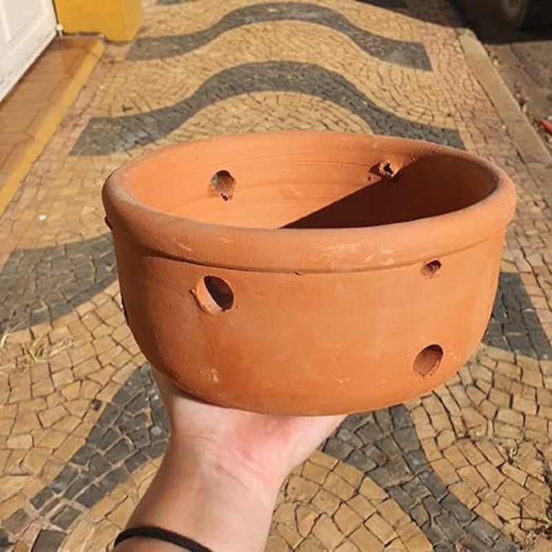 Vaso para Orquídeas de Cerâmica Furado 18 cm 2