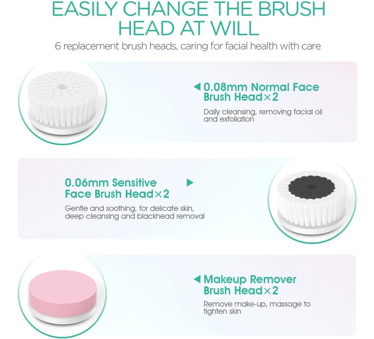  Escova de limpeza Facial Elétrica  4
