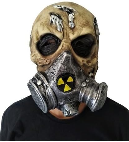 Máscara Látex Festa Halloween Caveira Chernobyl Tóxica 5
